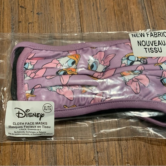 Disney Store Minnie Mouse Daisy Cloth Face Mask 4 Pack Set - Picture 2 of 5